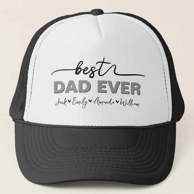 Custom Elegant Best dad ever  Trucker Hat (Front)