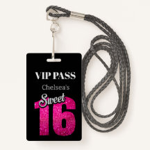 Custom Elegant Birthday Black Sweet 16 VIP