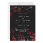 Custom Elegant Black and Red Floral Wedding