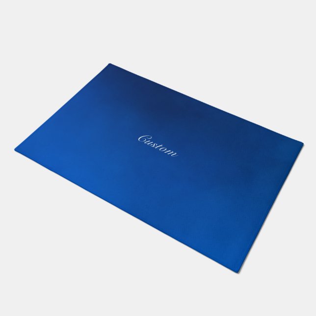 Custom Elegant Blue Abstract Doormat (Angled)