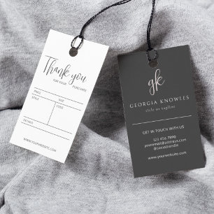 Custom Elegant Business Branded Price Hang Tag