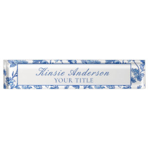 Custom Elegant Chinoiserie Nameplate