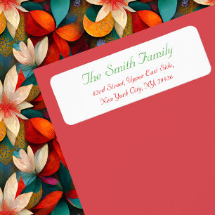 Custom Elegant Christmas Mail Return Address Label