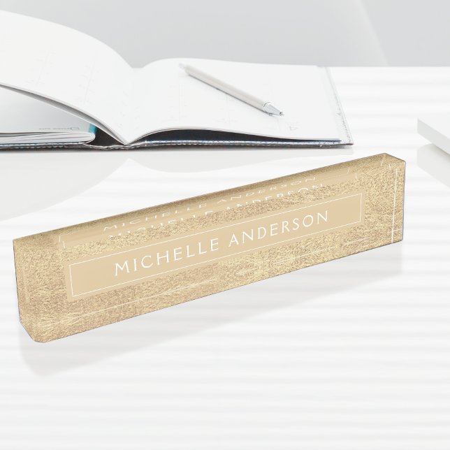 Custom Elegant Classy Gold Foil Nameplate (Creator Uploaded)