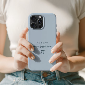 Custom Elegant Coquette Ribbon Bridal Shower Gift Case-Mate iPhone 14 Plus Case