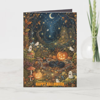 Custom Elegant Cottagecore Halloween Card