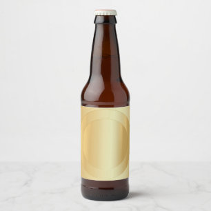 Custom Elegant Faux Gold Blank Template Beer Bottle Label
