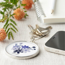 Custom elegant floral blue purple violet
