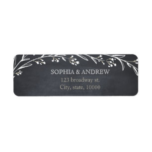 Custom elegant floral chalkboard rustic wedding