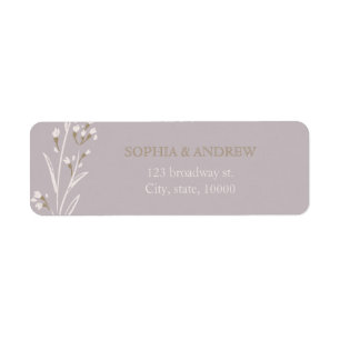 Custom elegant floral lilac rustic wedding