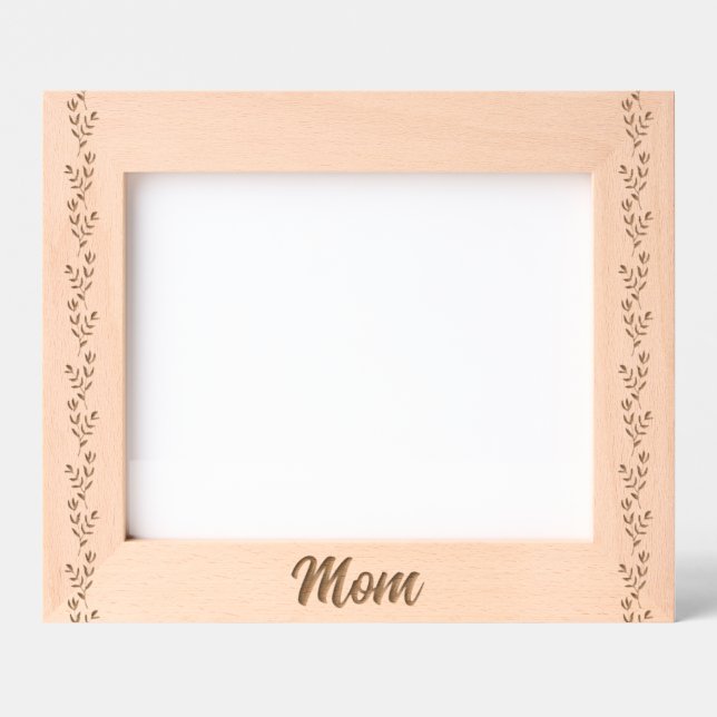 Custom Elegant Floral Mum Etched Frames (Front)