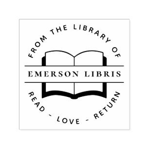 Custom Elegant "From The Library Of" Library Book Self-inking Stamp