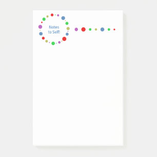 Custom Elegant Fun Colourful Circles Notes to Self