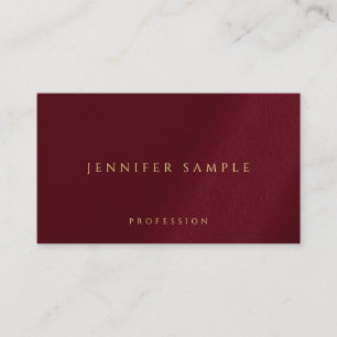 Custom Elegant Gold Colour Text Premium Thick Luxe Business Card