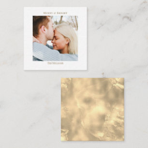 Custom Elegant Gold Holiday Photo Greeting Card