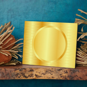 Custom Elegant Gold Look Add Your Text Monogram Plaque