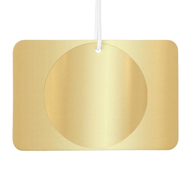 Custom Elegant Gold Look Blank Glamour Template Car Air Freshener (Front)