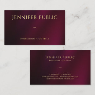 Custom Elegant Gold Text Professional Luxury Business Card