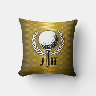 Custom Elegant Golf Monogram Design Cushion