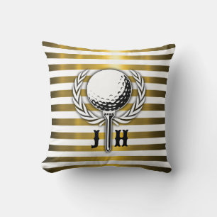 Custom Elegant Golf Monogram Design Cushion