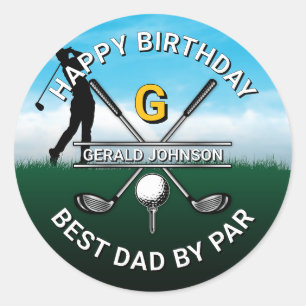 Custom Elegant Golf Party Design Classic Round Sticker