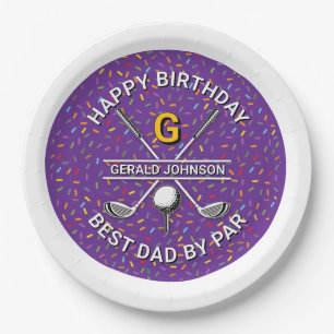 Custom Elegant Golf Party Design Paper Plate