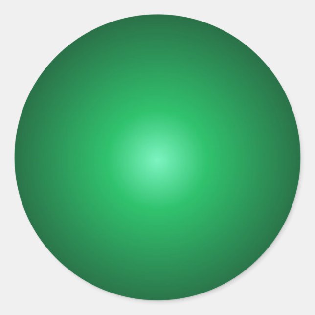 Custom Elegant Green Colour Template Blank Round Classic Round Sticker (Front)