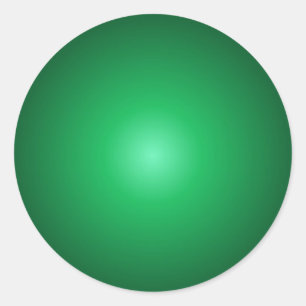 Custom Elegant Green Colour Template Blank Round Classic Round Sticker