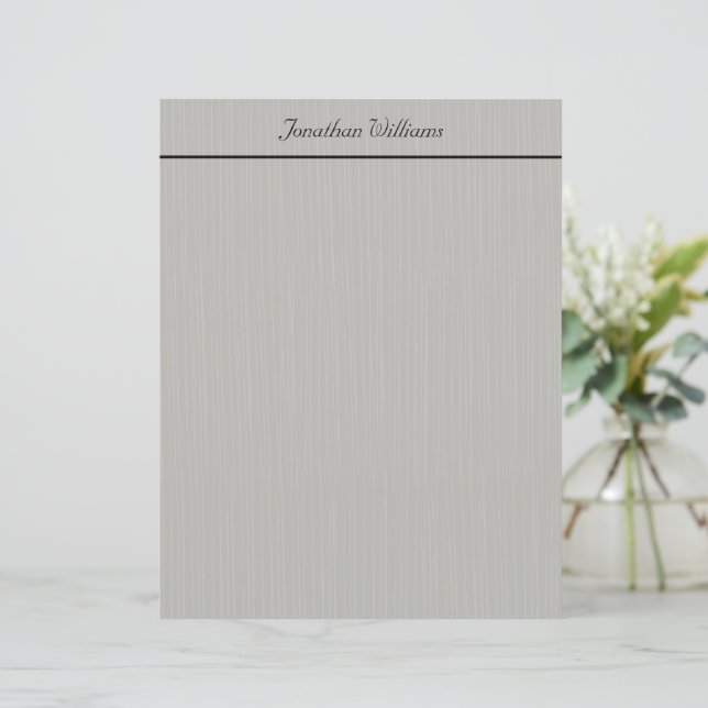 Custom Elegant Grey Business Stationery (Standing Front)