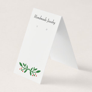 Custom Elegant Holiday Tent Earring Display Cards