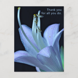Custom Elegant Lavender Flower Thank You Postcard