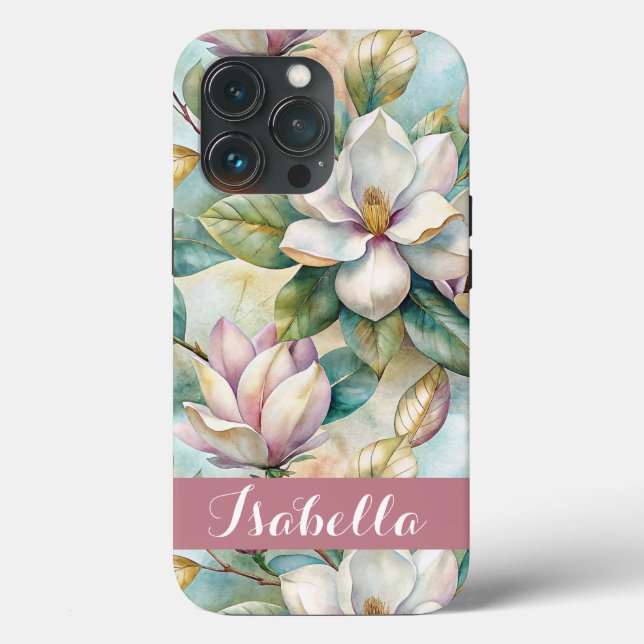 Custom Elegant Magnolias Case-Mate iPhone Case (Back)
