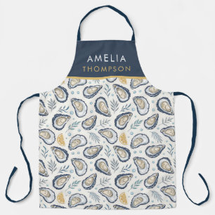 Custom Elegant Marine Oysters Apron