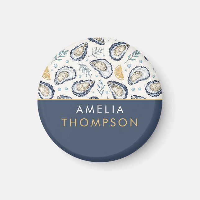 Custom Elegant Marine Oysters Magnet (Front)