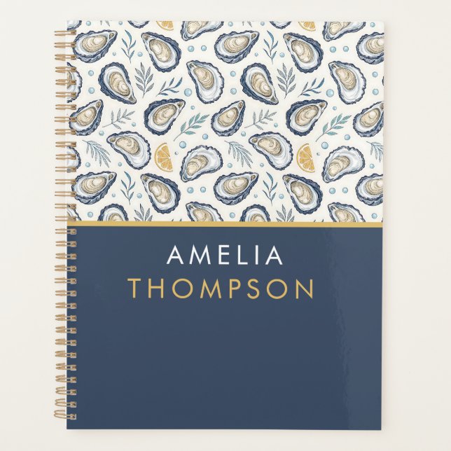 Custom Elegant Marine Oysters Planner (Front)