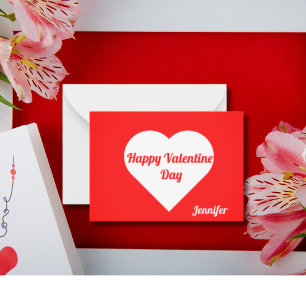 Custom Elegant Minimalist Calligraphy valentine Card