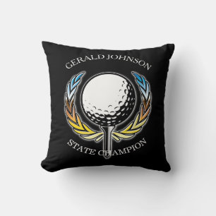 Custom Elegant Minimalist Golf Monogram Design Cushion