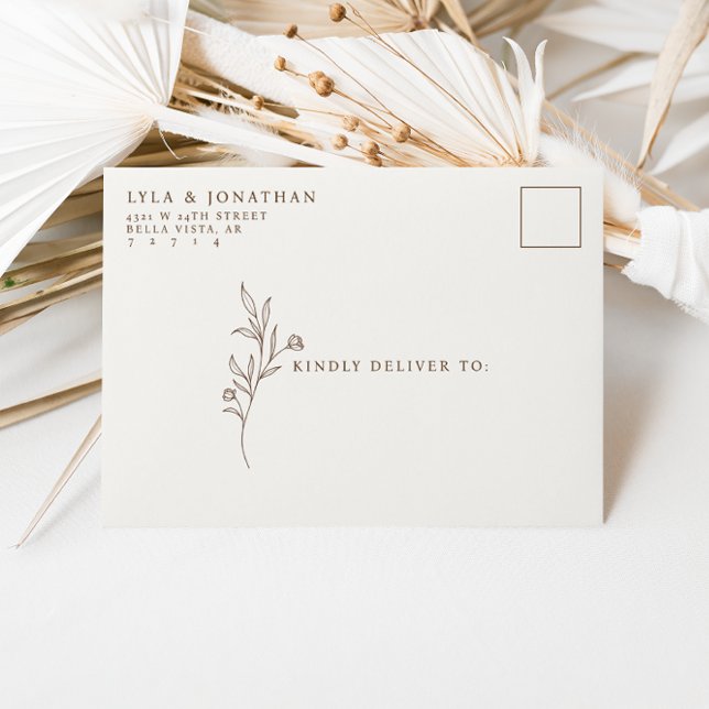 Custom Elegant Minimalist Ivory & Rust Wedding Envelope (Creator Uploaded)