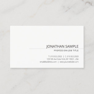 Custom Elegant Minimalist Modern Template Business Card