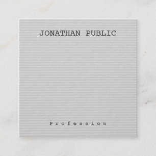 Custom Elegant Minimalist Professional Template Square Business Card
