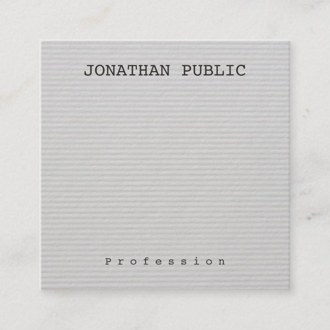 Custom Elegant Minimalist Professional Template Square Business Card (Front)