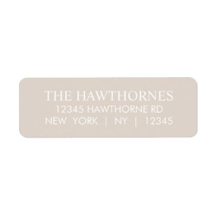 Custom Elegant Minimalist Return Address