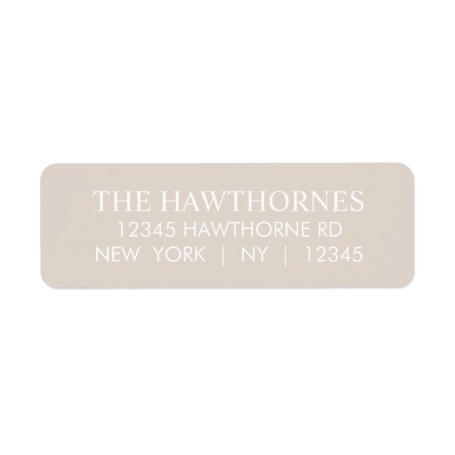 Custom Elegant Minimalist Return Address (Front)