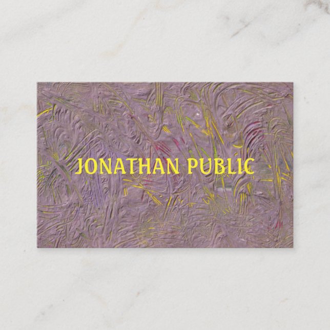 Custom Elegant Modern Abstract Art Template Business Card (Front)
