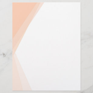 Custom Elegant Modern Apricot White Colour Blank Custom Letterhead