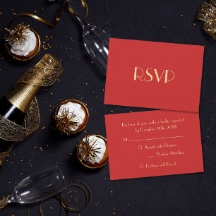 Custom Elegant Modern Christmas Holiday Party RSVP