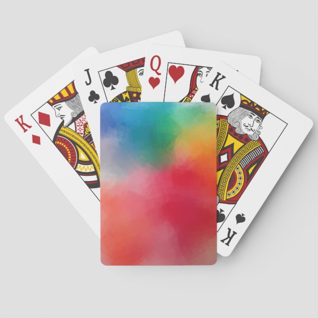 Custom Elegant Modern Colourful Abstract Template Playing Cards (Back)