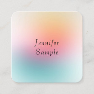 Custom Elegant Modern Colourful Design Template Square Business Card
