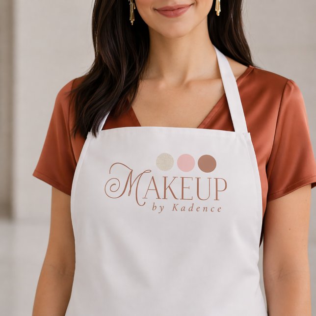 Custom Elegant Modern Makeup Artist  Apron (Creator Uploaded)