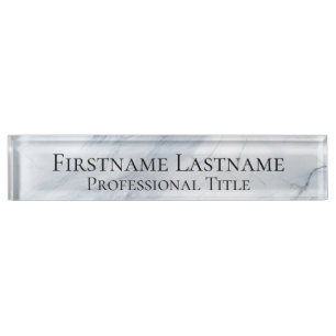 Custom Elegant Modern Marble Acrylic Nameplate